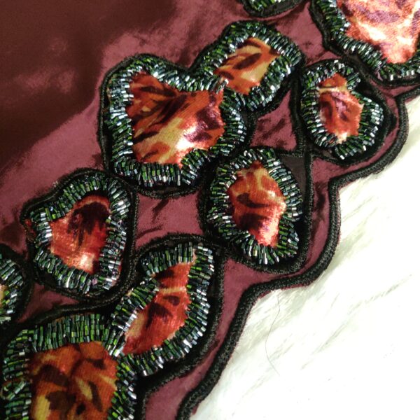 Handwork on Natural Crepe - Image 4