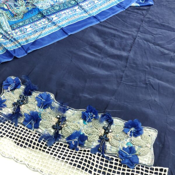Crepe+Tabby Silk Dupatta - Image 2