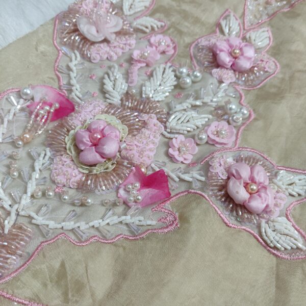 Appliqued Muslin+Chiffon-1302