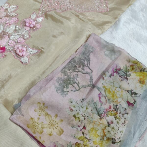 Appliqued Muslin+Chiffon-1302 - Image 4