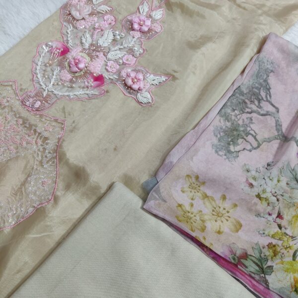 Appliqued Muslin+Chiffon-1302 - Image 2